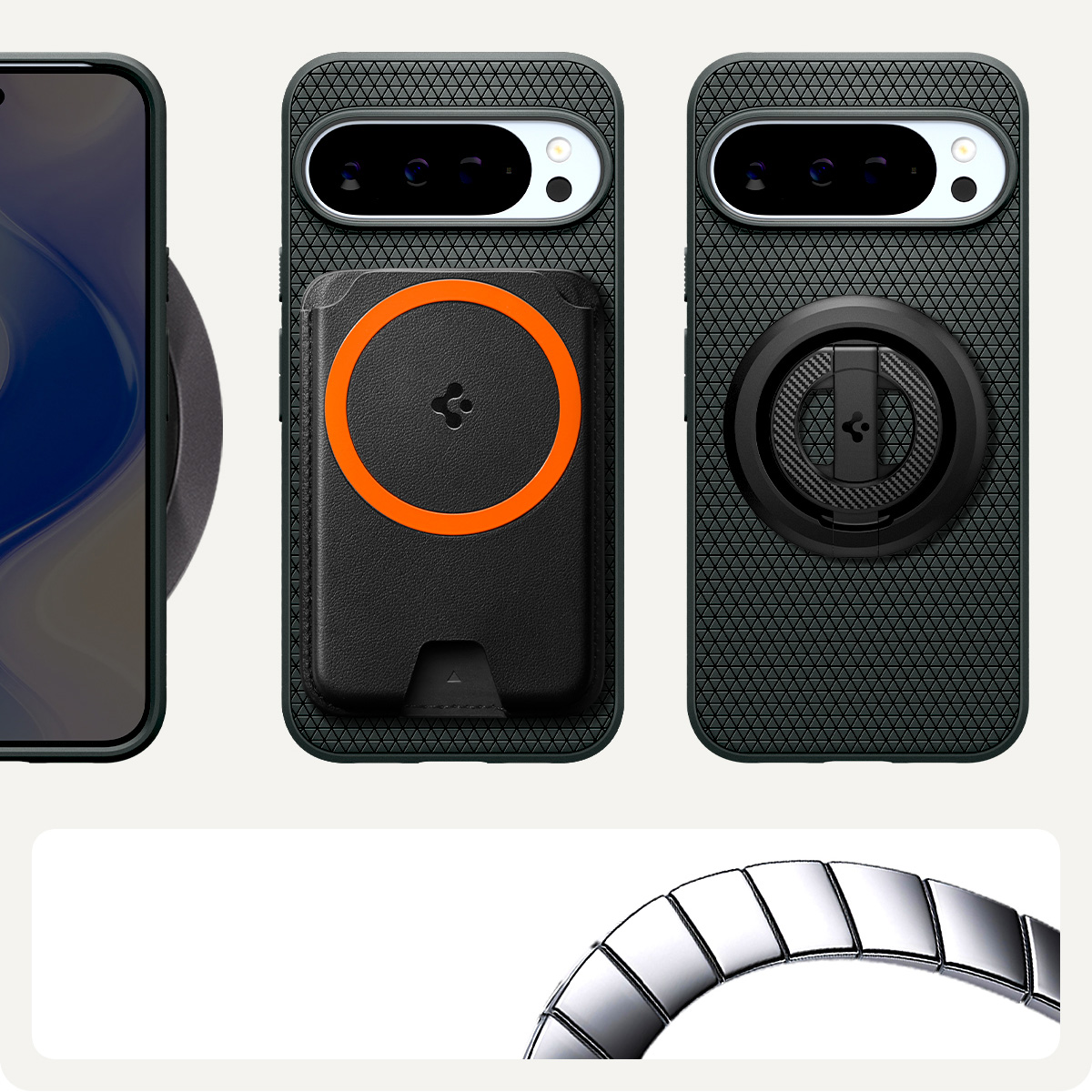 Etui Spigen Liquid Air Mag MagSafe do Google Pixel 10 Pro XL, zielone