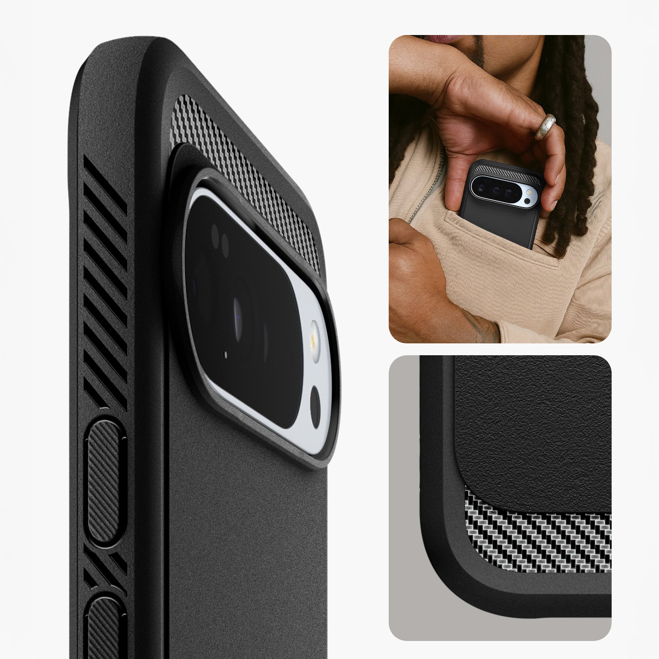 Etui Spigen Rugged Armor Mag z MagSafe do Google Pixel 10 Pro XL, czarne