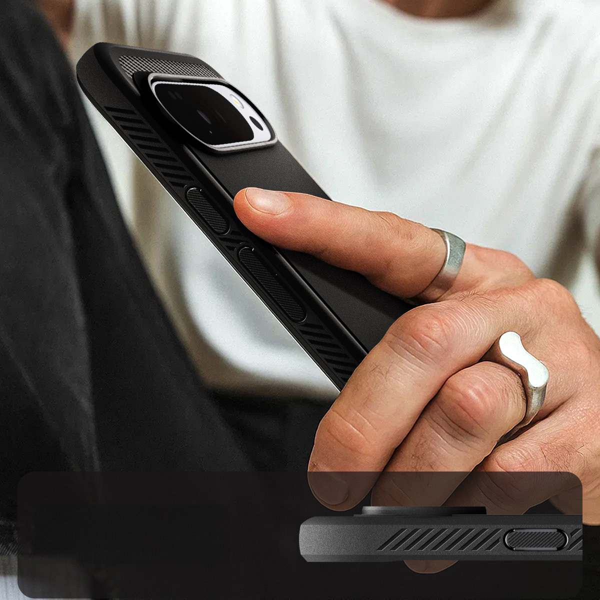 Etui Spigen Rugged Armor Mag z MagSafe do Google Pixel 10 Pro XL, czarne