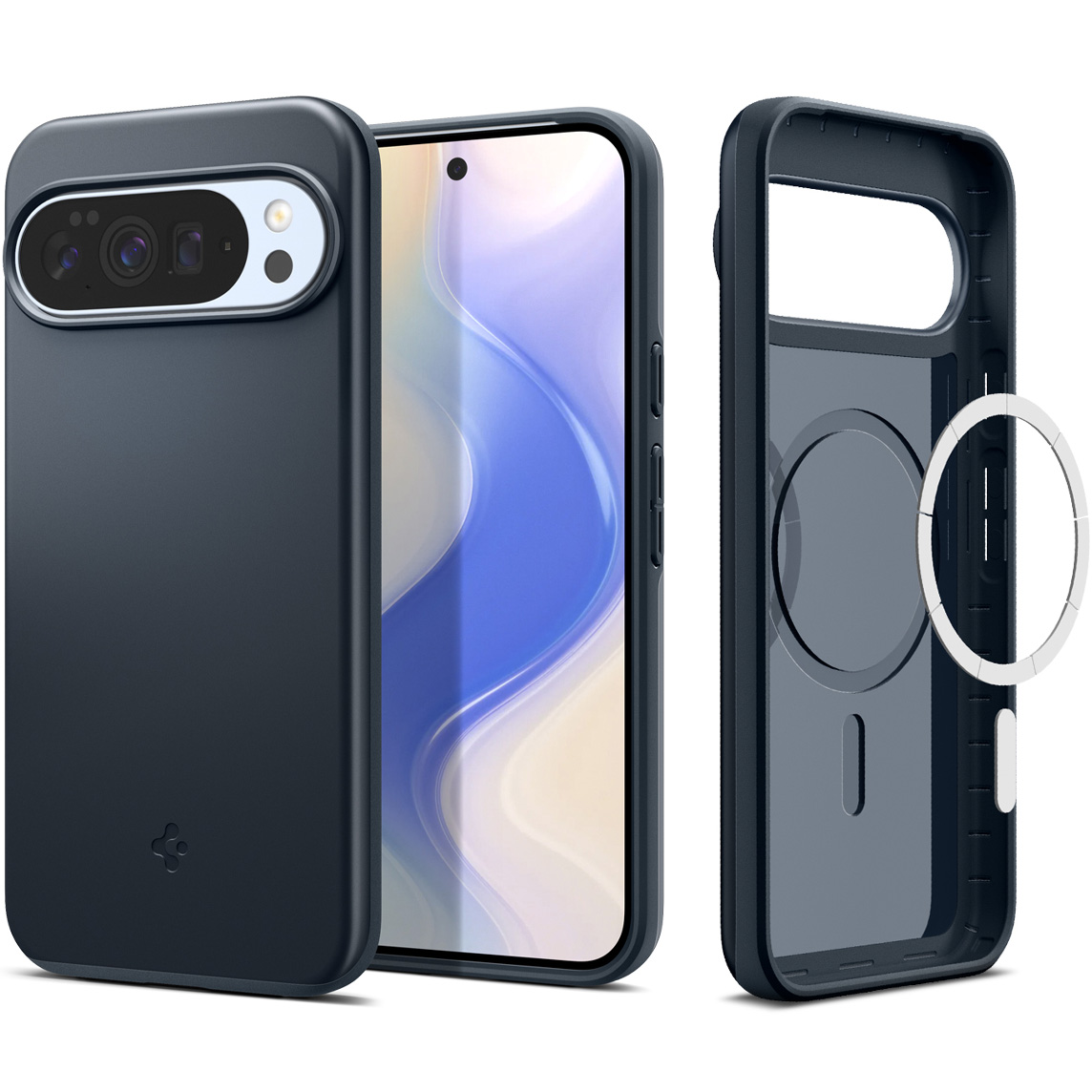 Etui Spigen Thin Fit Mag MagSafe do Google Pixel 10 Pro XL, granatowe