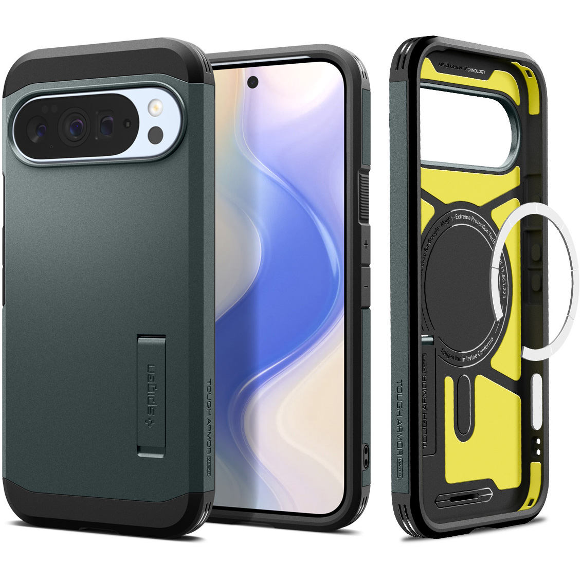 Etui Spigen Tough Armor Mag MagSafe do Google Pixel 10 Pro XL, zielone