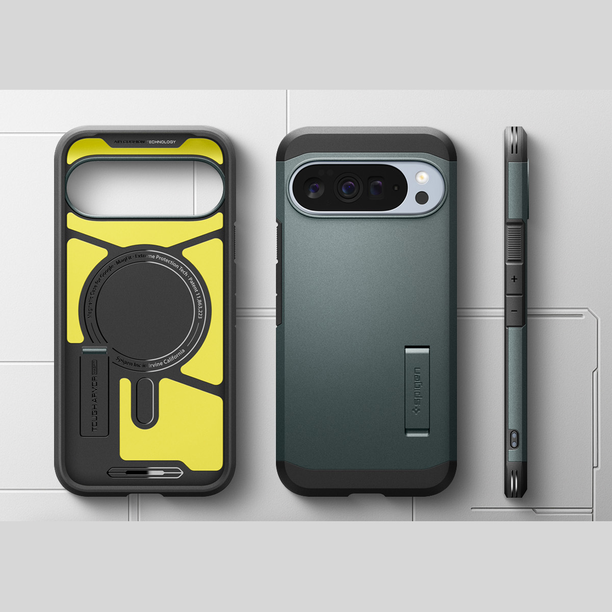 Etui Spigen Tough Armor Mag MagSafe do Google Pixel 10 Pro XL, zielone