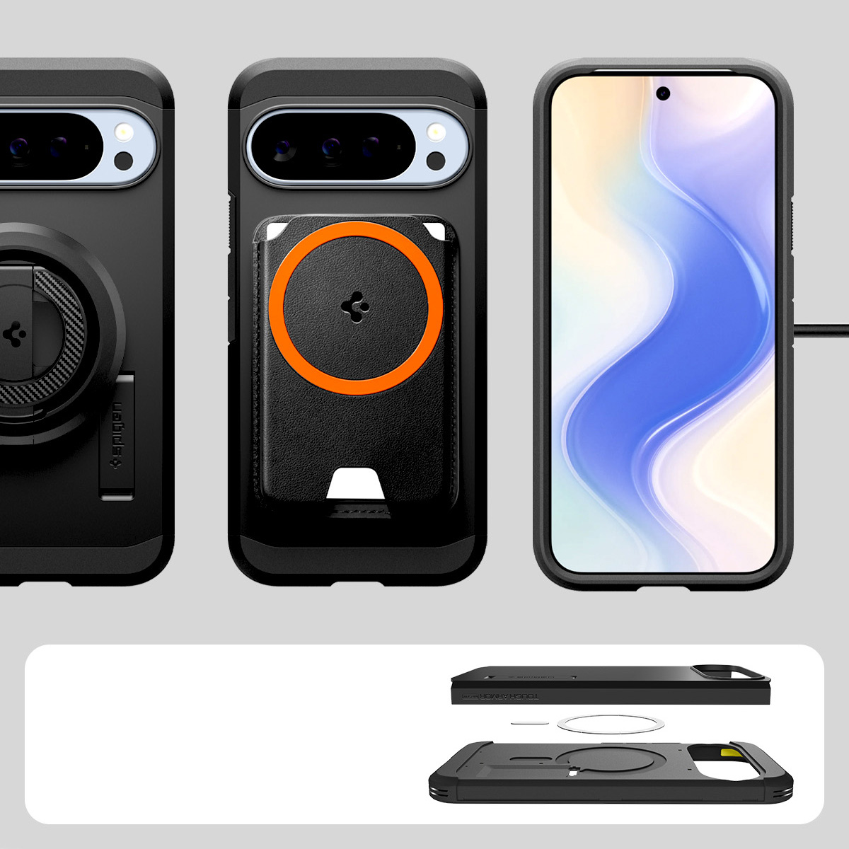 Etui Spigen Tough Armor Mag MagSafe do Google Pixel 10 Pro XL, czarne