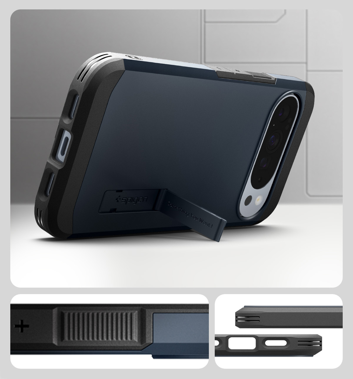 Etui Spigen Tough Armor Mag MagSafe do Google Pixel 10 Pro XL, granatowe
