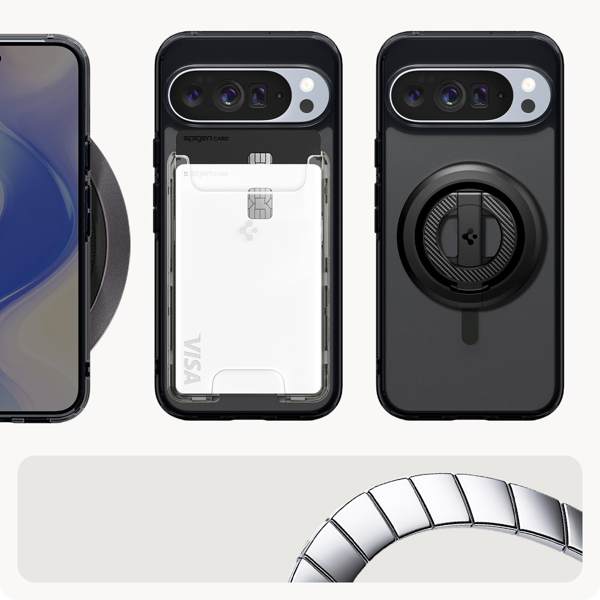 Etui Spigen Ultra Hybrid Mag z MagSafe do Google Pixel 10 Pro XL, półprzezroczysto-czarne