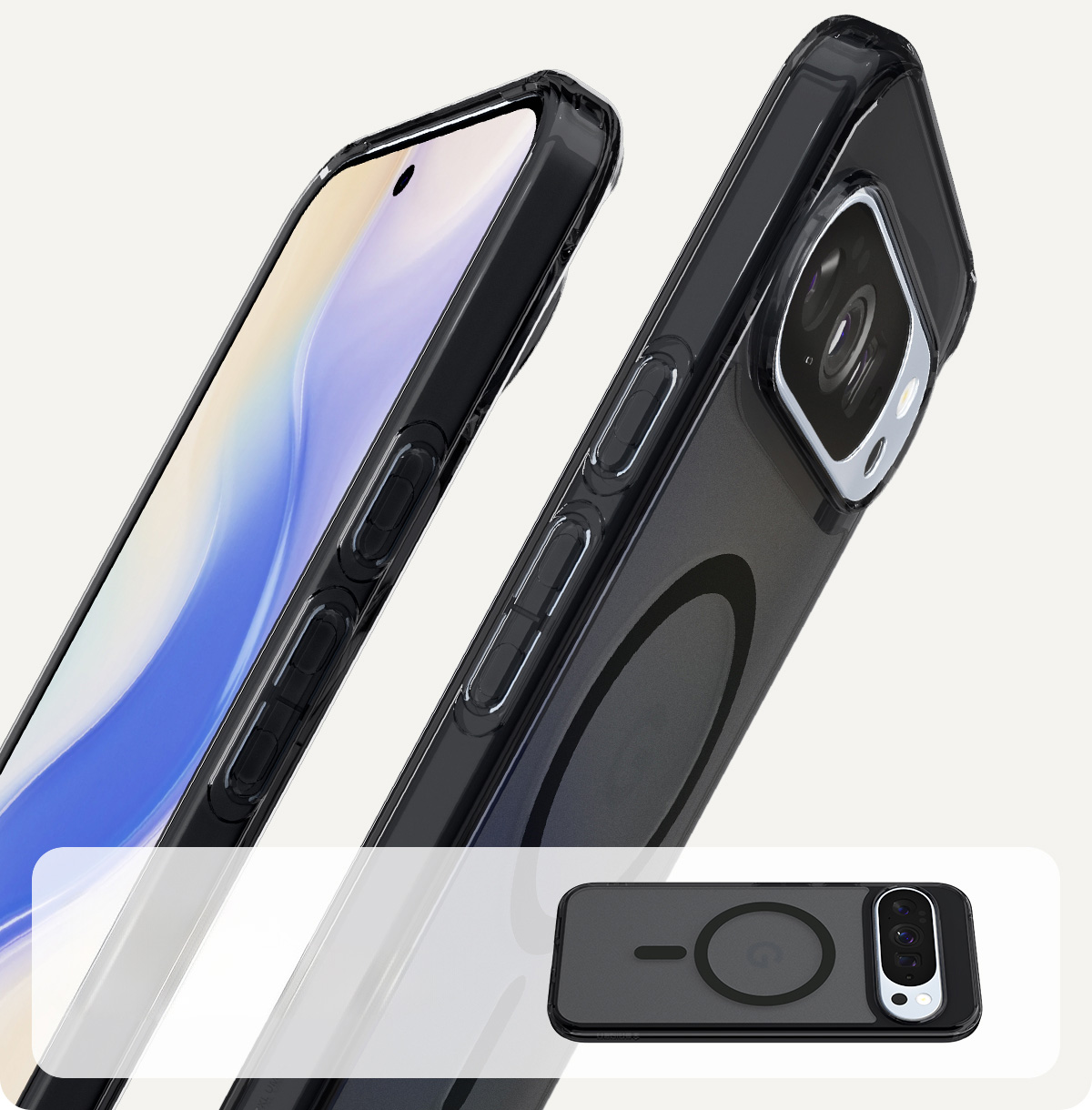 Etui Spigen Ultra Hybrid Mag z MagSafe do Google Pixel 10 Pro XL, półprzezroczysto-czarne