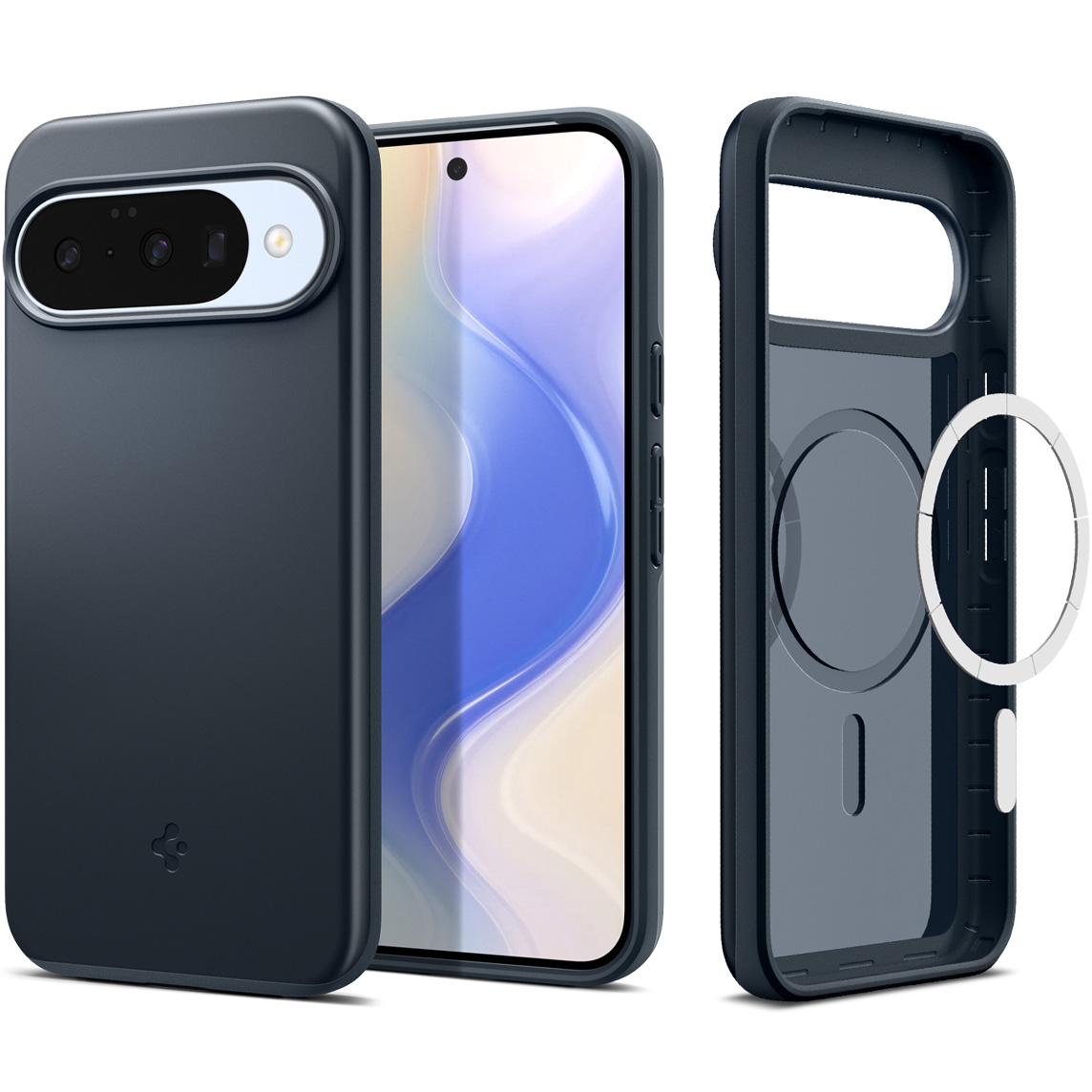 Etui Spigen Thin Fit Mag do MagSafe do Google Pixel 10 / 10 Pro, granatowe