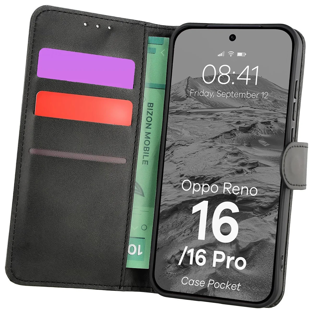 Etui z klapką z miejscem na karty Bizon Case Pocket do Google Pixel 11 / 11 Pro