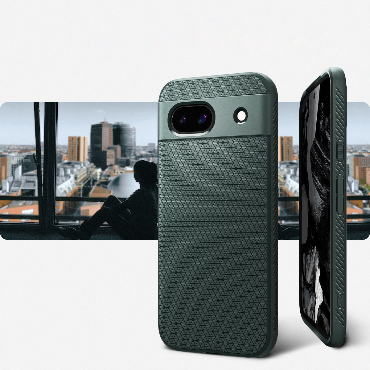 Schutzhülle Spigen Liquid Air für Google Pixel 8A, Grün