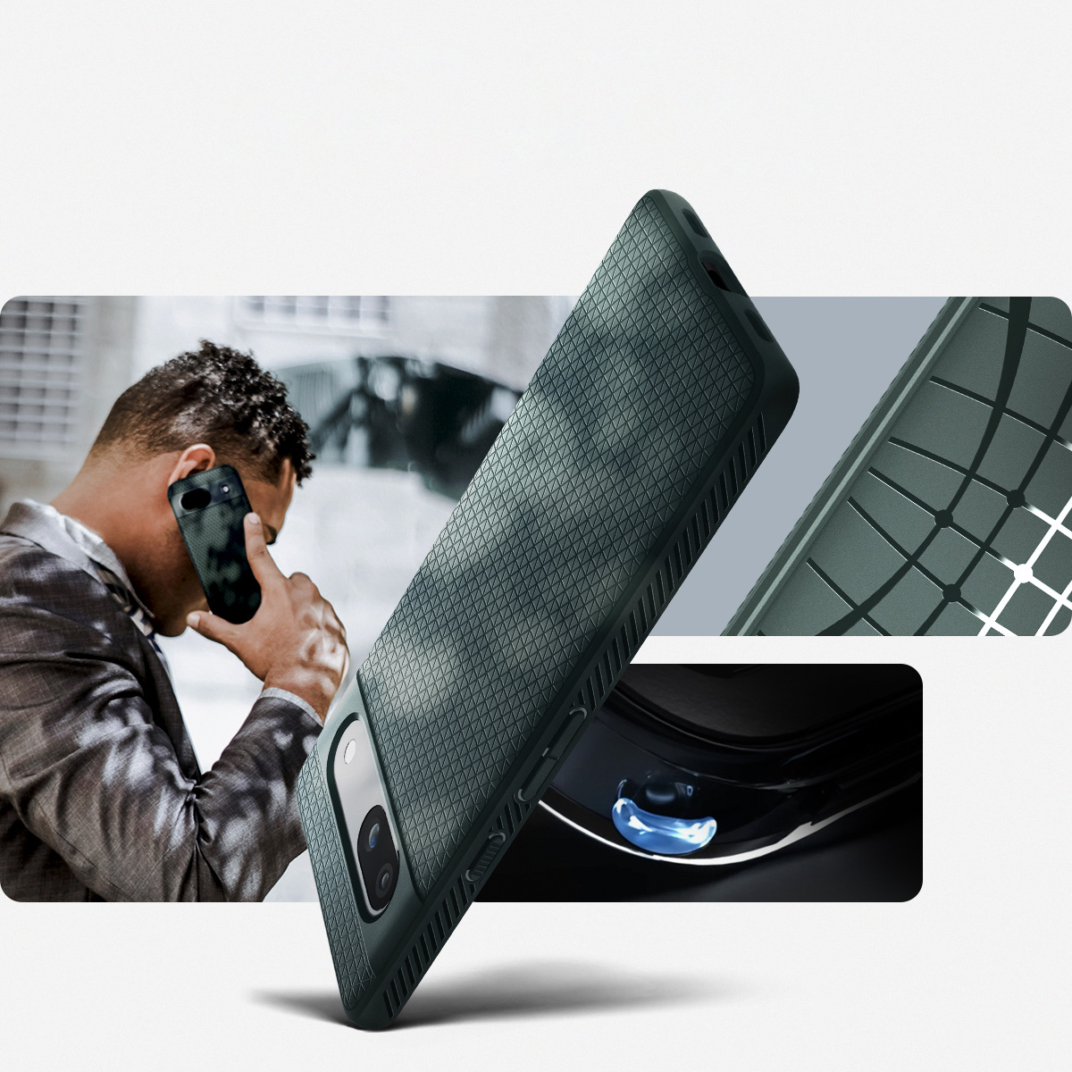 Schutzhülle Spigen Liquid Air für Google Pixel 8A, Grün