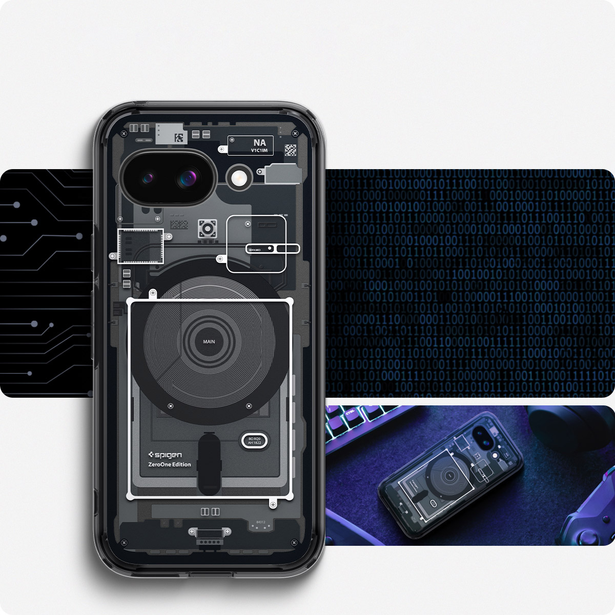Etui Spigen Ultra Hybrid Mag z MagSafe do Google Pixel 9A, przydymione-szare (Zero One)