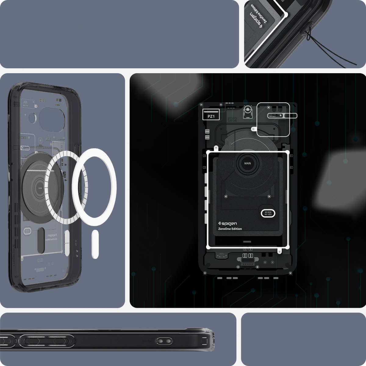 Etui Spigen Ultra Hybrid Mag z MagSafe do Google Pixel 9A, przydymione-szare (Zero One)