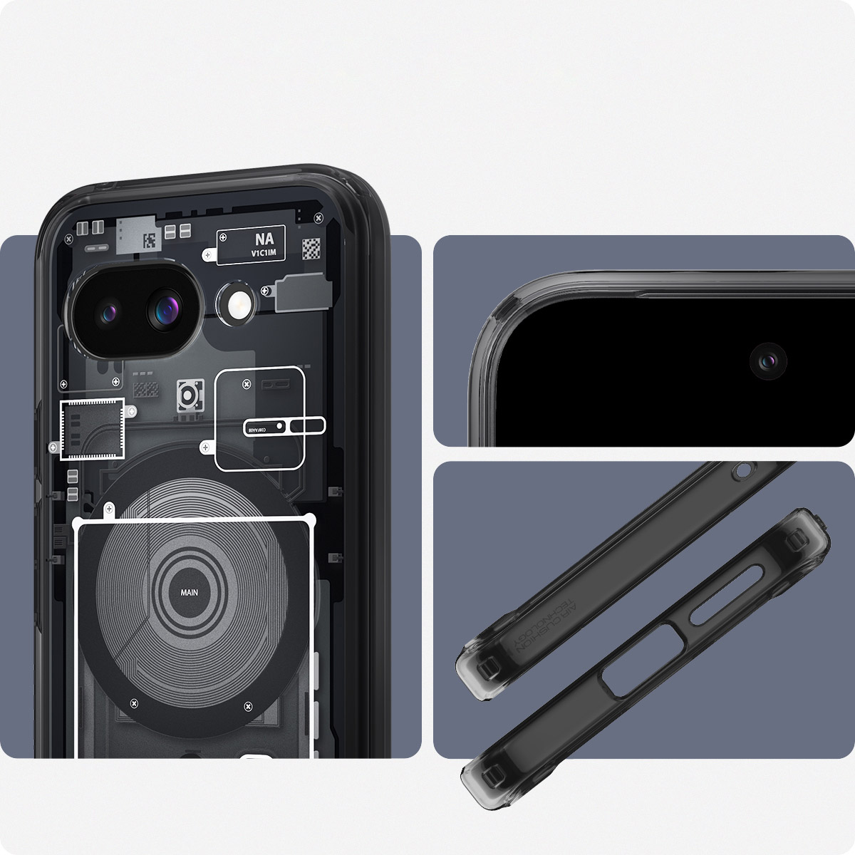 Etui Spigen Ultra Hybrid Mag z MagSafe do Google Pixel 9A, przydymione-szare (Zero One)