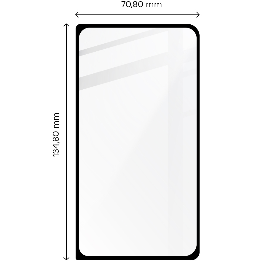 Gehärtetes Glas Bizon Glass Edge 2 für Pixel Fold, schwarz