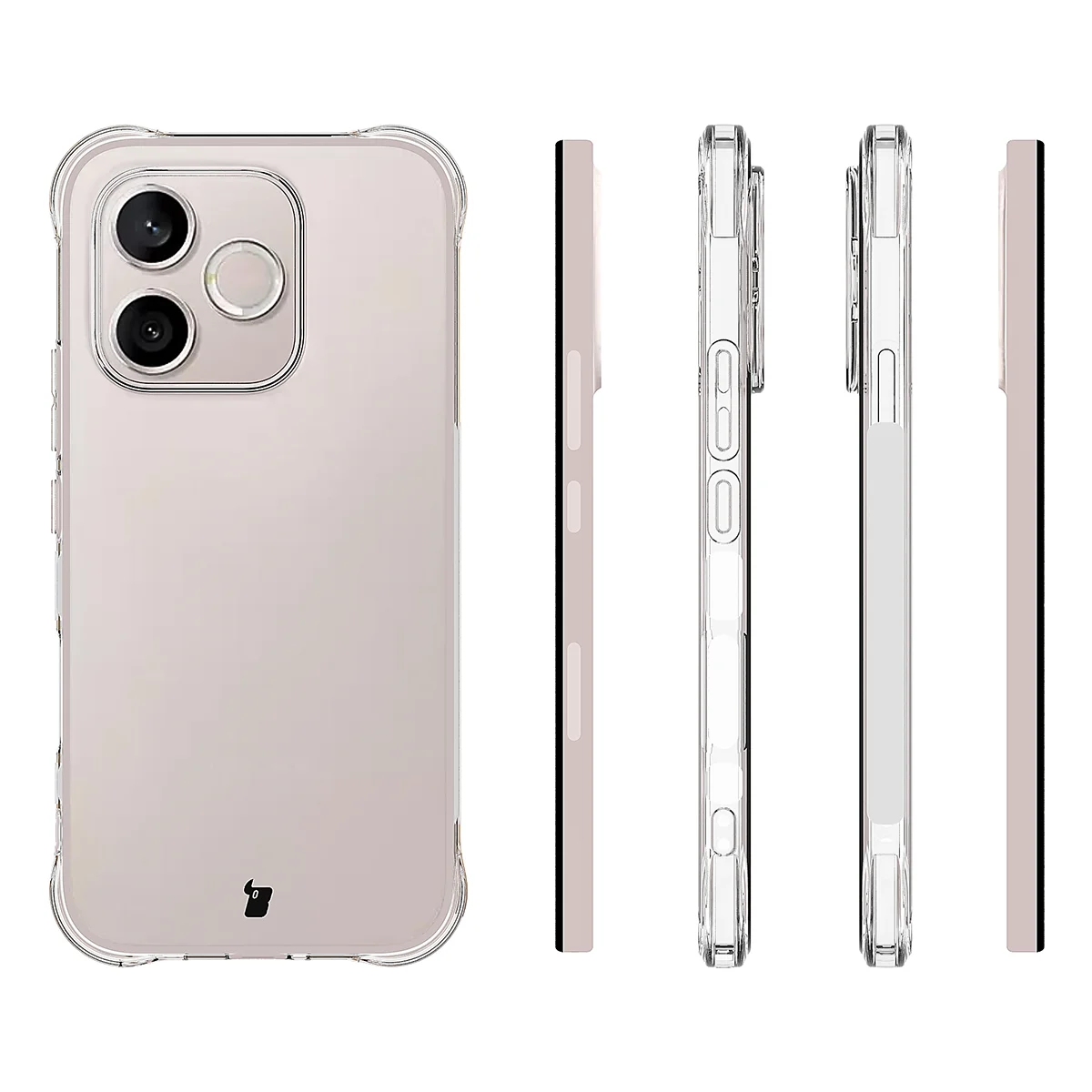 Etui Bizon Case Salpa do Honor 600 Lite 5G z różnych stron