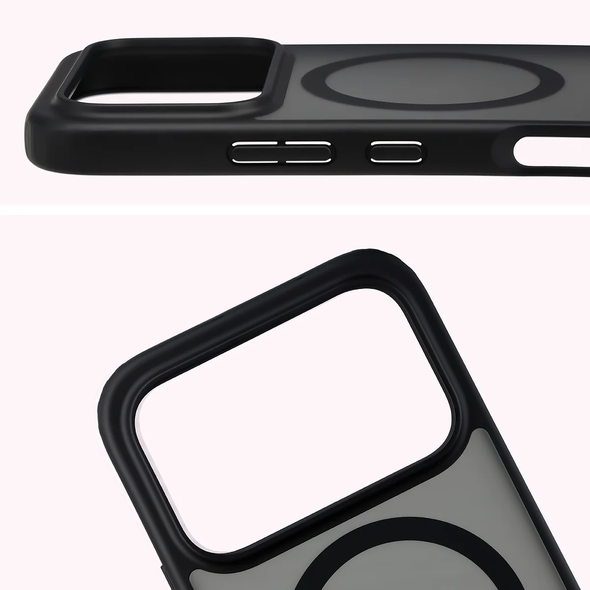 Pełne wycięcie i podwyższone krawędzie aparatu w etui Bizon Case MatteO do Honor 600 5G / 600 Pro 5G