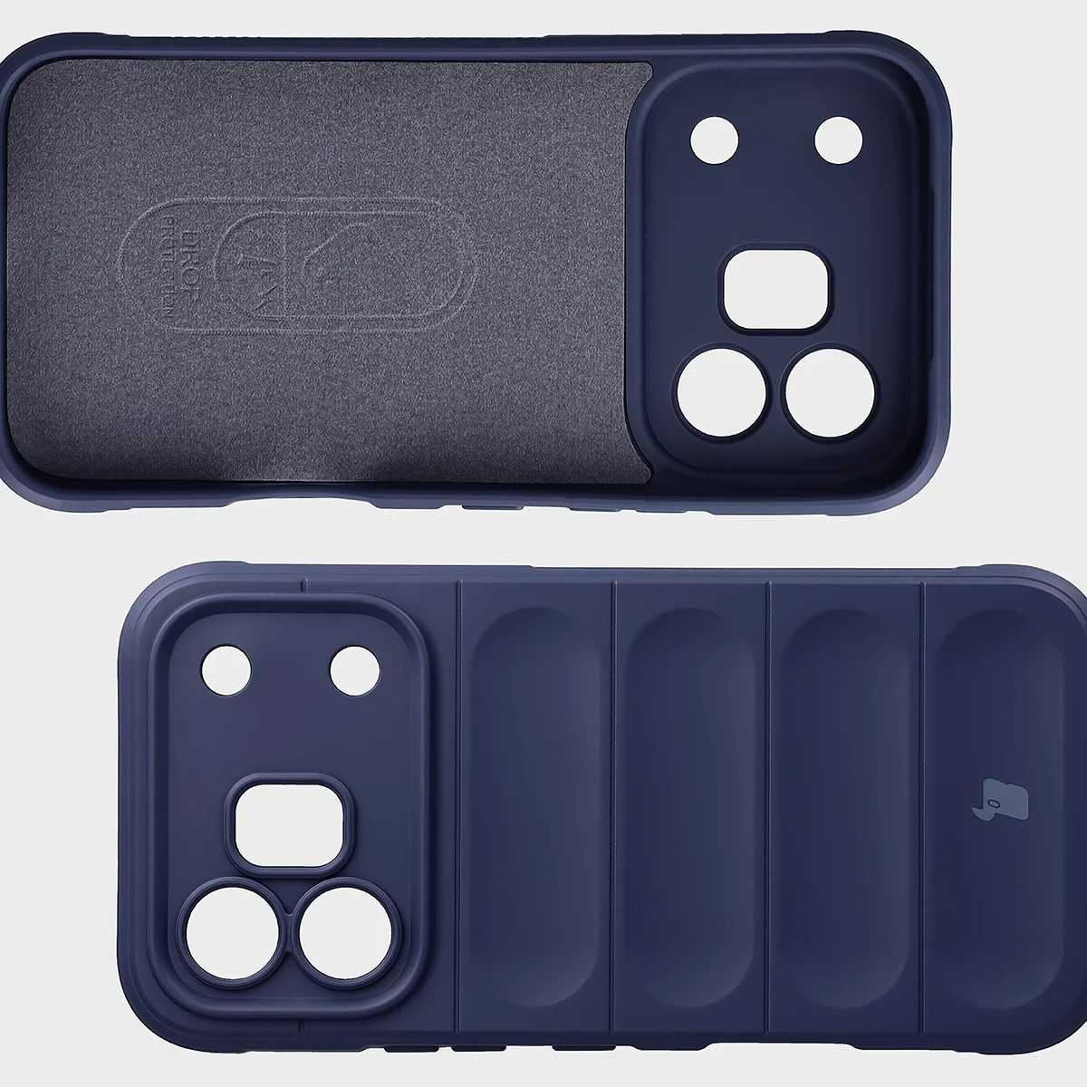 Wyściółka z mikrofibry, wyżłobienia na pleckach i wzmocnione narożniki w etui Bizon Case Tur do Honor 600 5G / 600 Pro 5G