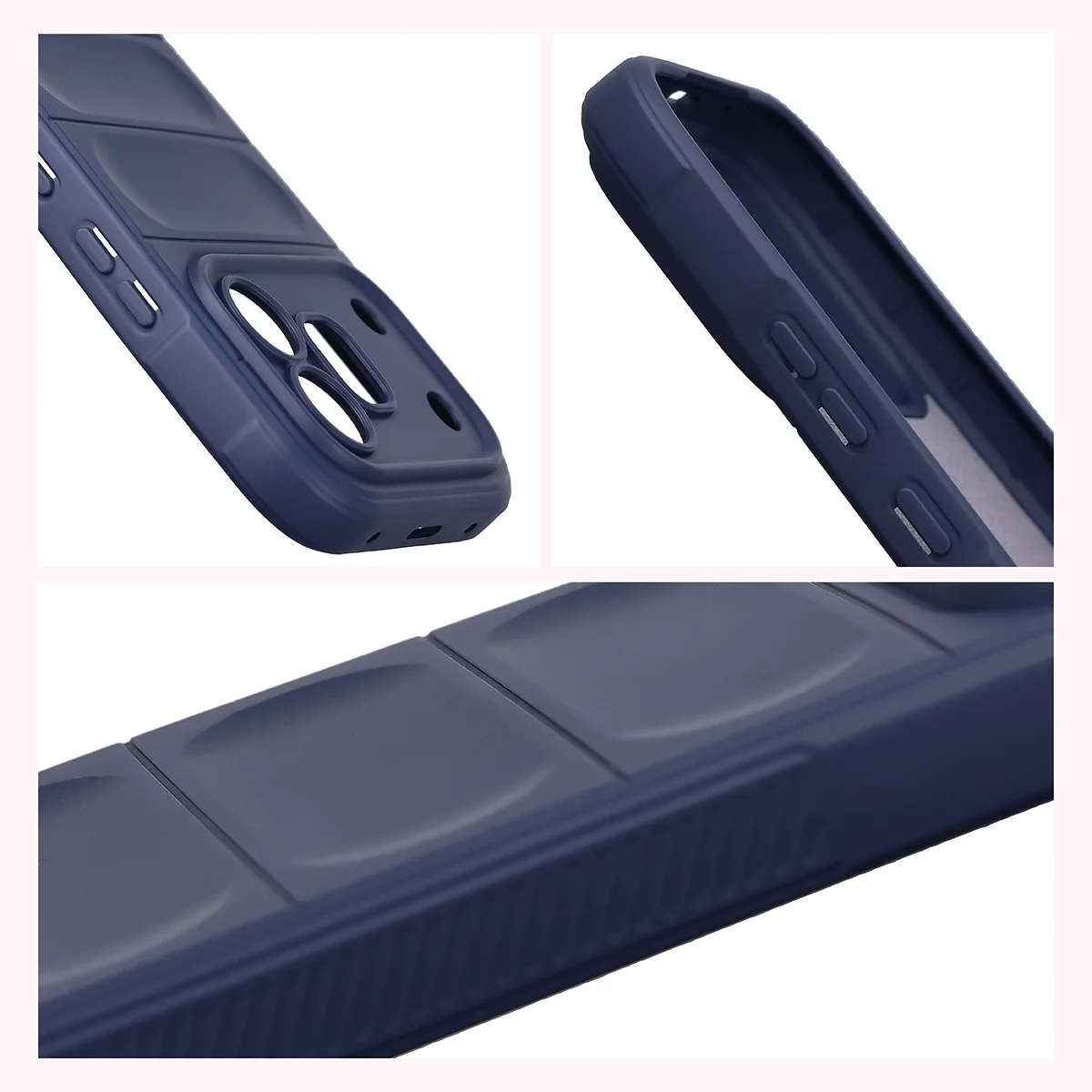 Teksturowane boki i podwyższone krawędzie ekranu i aparatu w etui Bizon Case Tur do Honor 600 5G / 600 Pro 5G