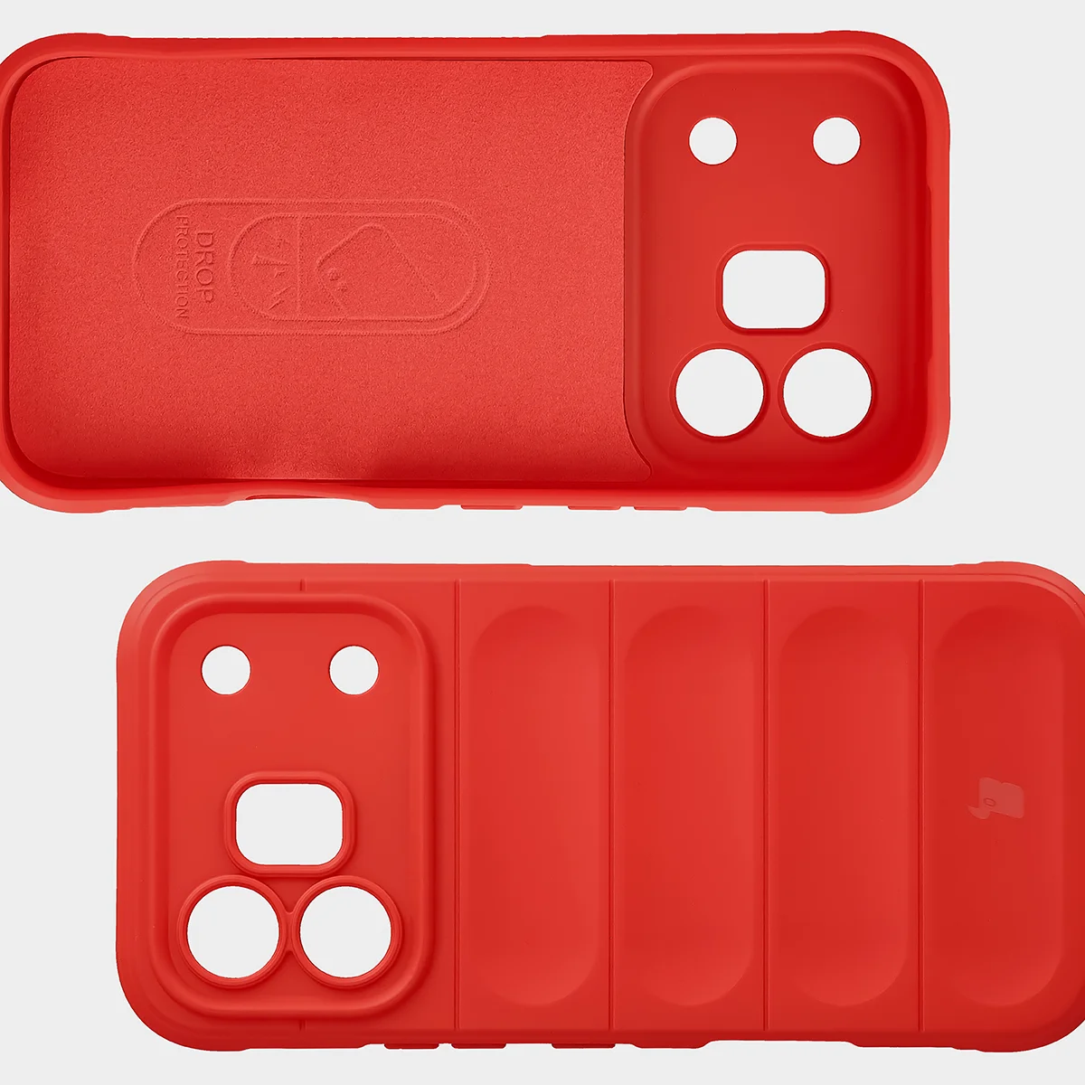 Wyściółka z mikrofibry, wyżłobienia na pleckach i wzmocnione narożniki w etui Bizon Case Tur do Honor 600 5G / 600 Pro 5G
