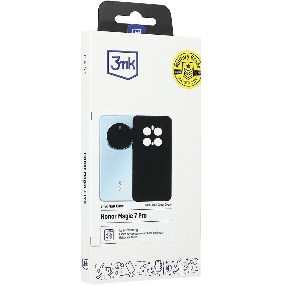 Etui 3mk Matt Case do Honor Magic7 Pro, czarne matowe