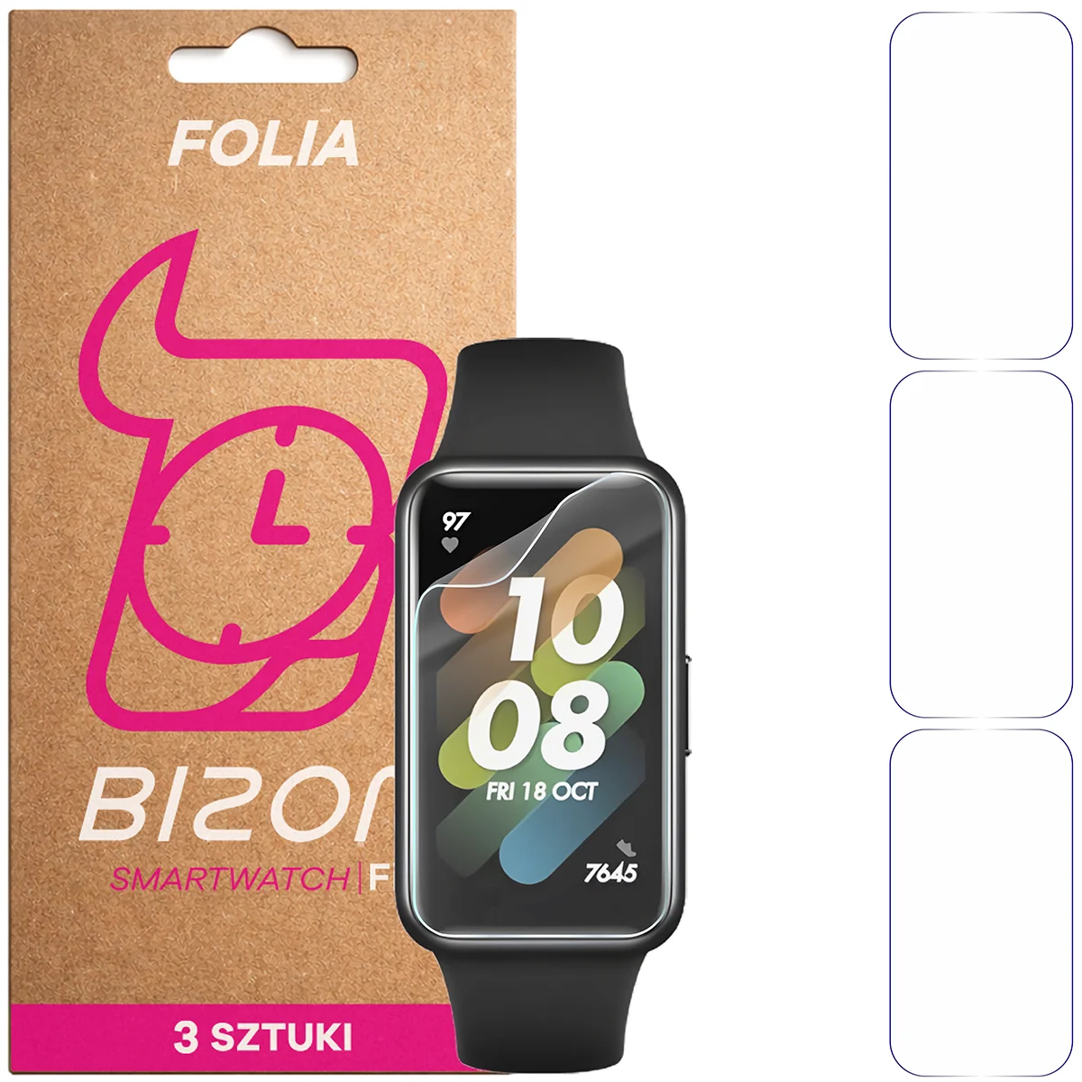 Folia hydrożelowa Bizon Watch Film HydroFlex dla Huawei Band 7