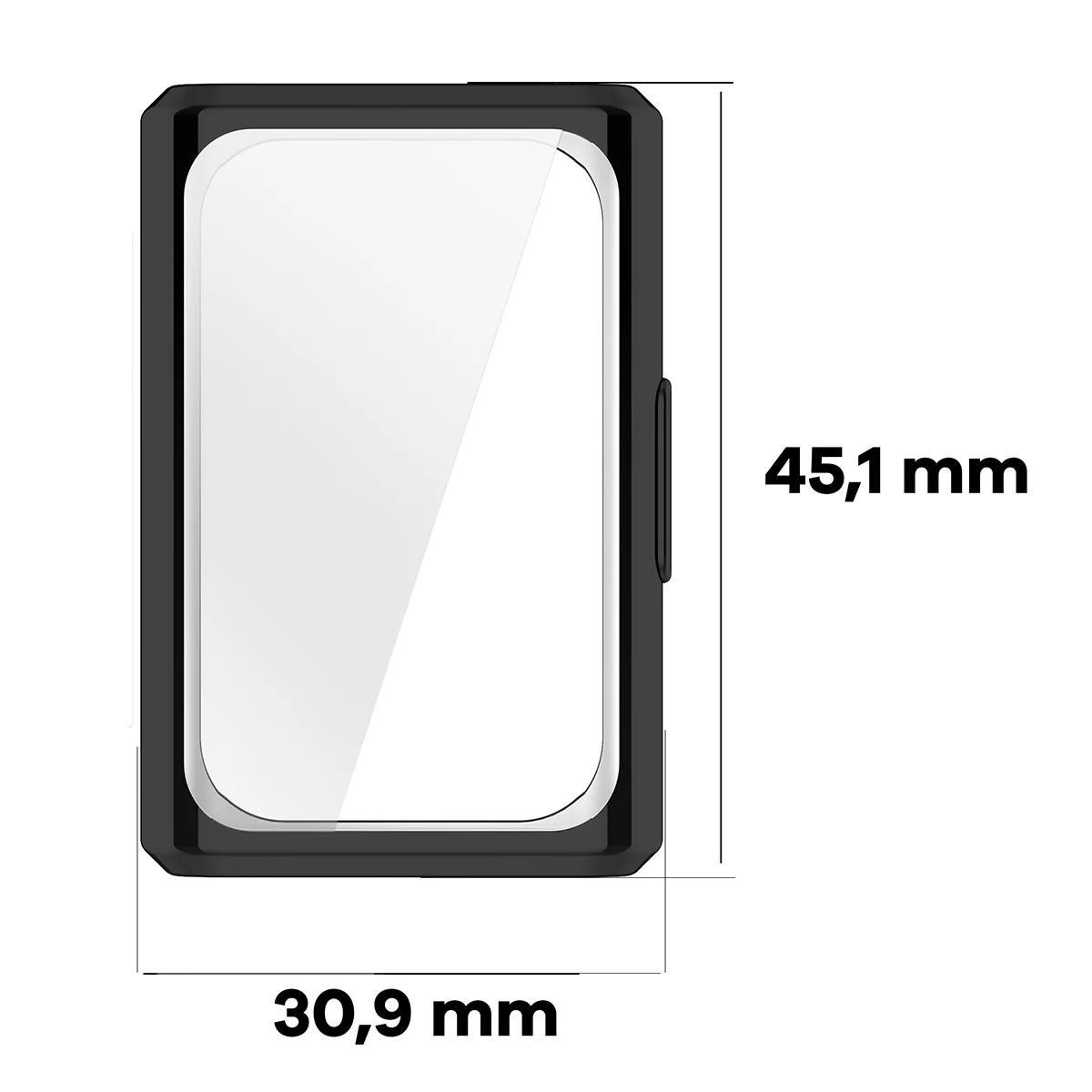 Wymiary obudowy Bizon Case Watch Felipe dla Huawei Band 11 Pro