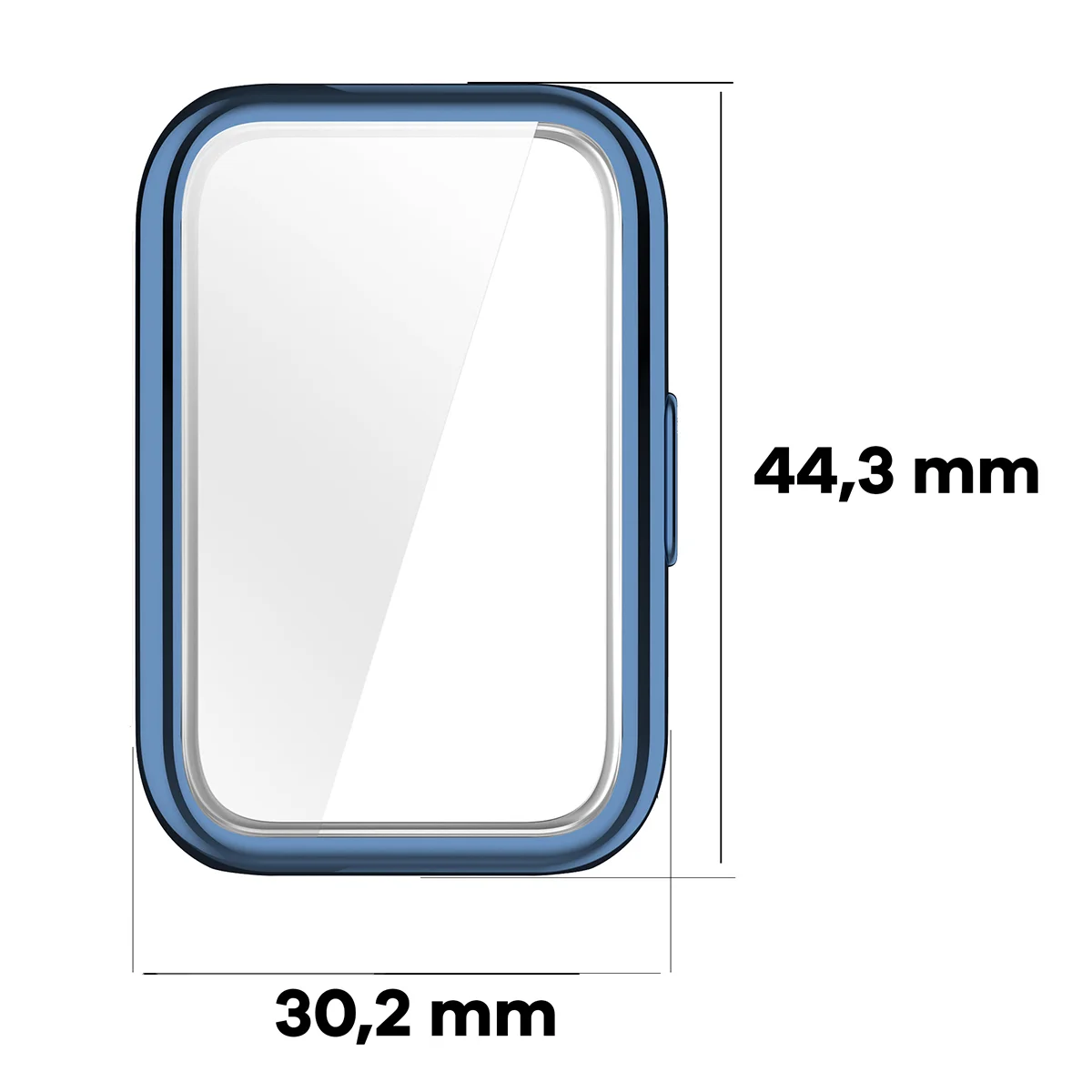 Wymiary obudowy Bizon Case Watch Felipe dla Huawei Band 11