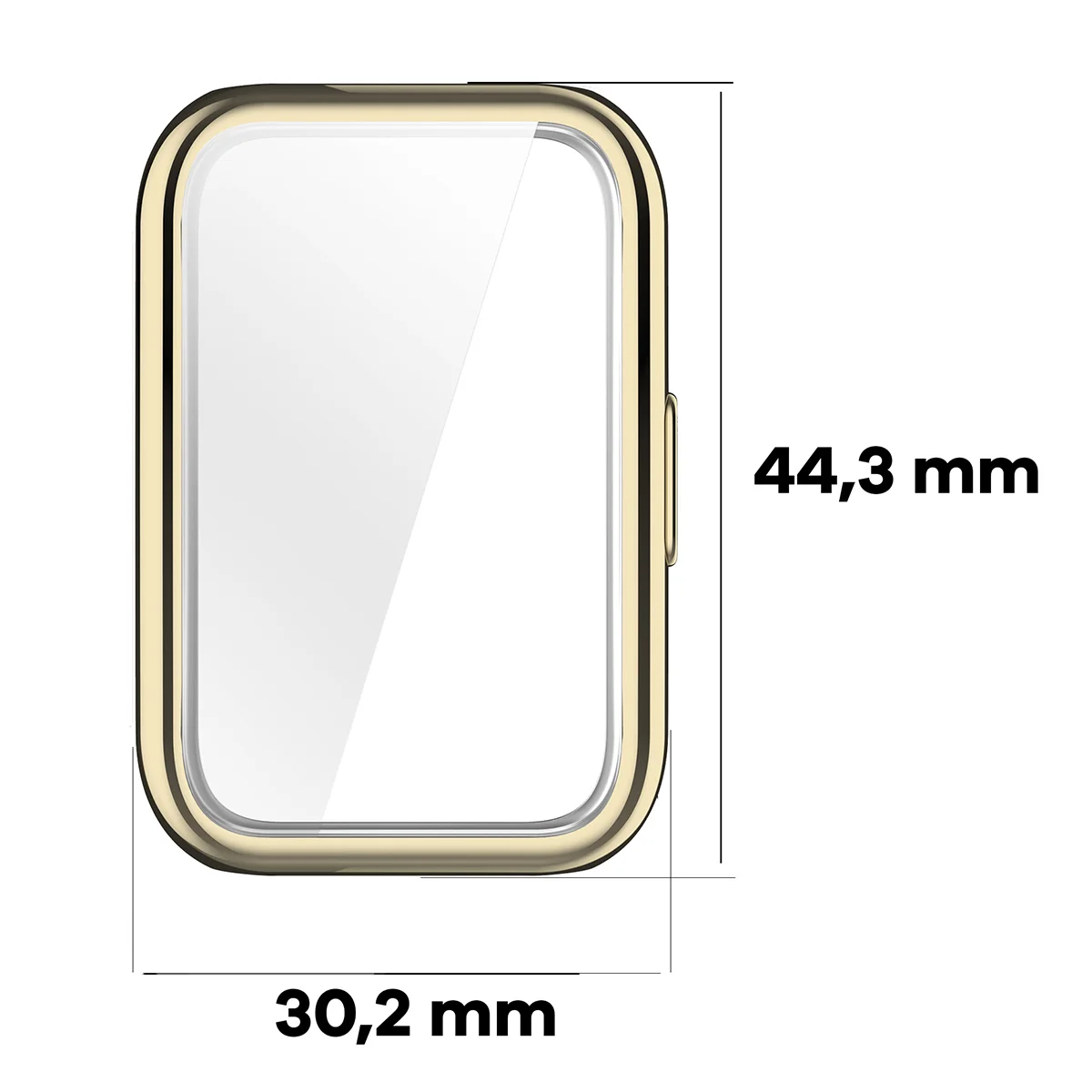 Wymiary obudowy Bizon Case Watch Felipe dla Huawei Band 11