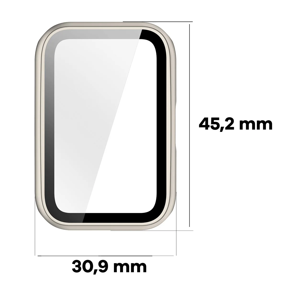 Wymiary etui Bizon Case Watch Adamo do Huawei Band 11