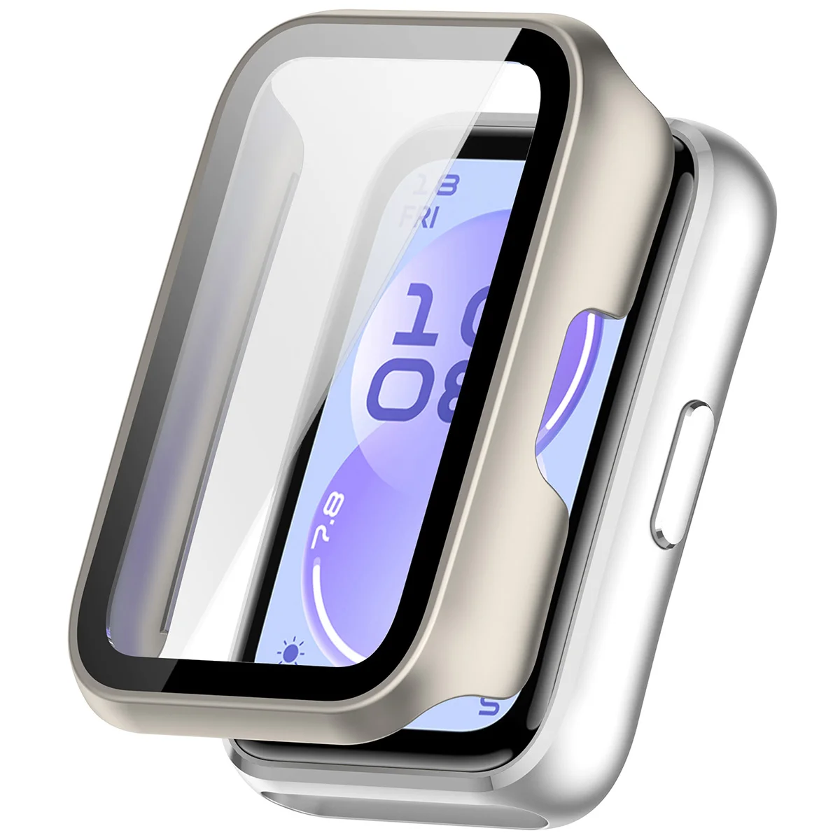 Wizualizacja nakładania etui Bizon Case Watch Adamo do Huawei Band 11