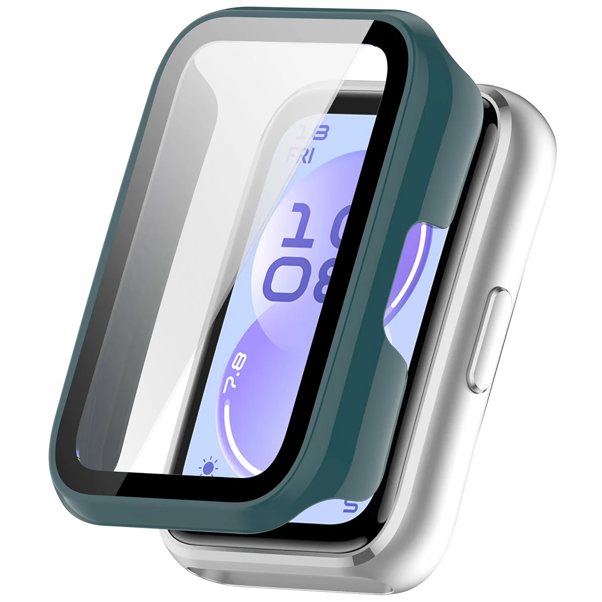 Wizualizacja nakładania etui Bizon Case Watch Adamo do Huawei Band 11