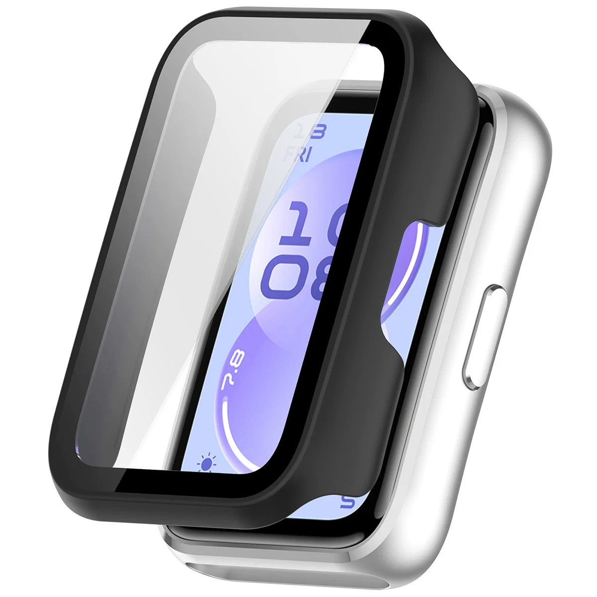 Wizualizacja nakładania etui Bizon Case Watch Adamo do Huawei Band 11