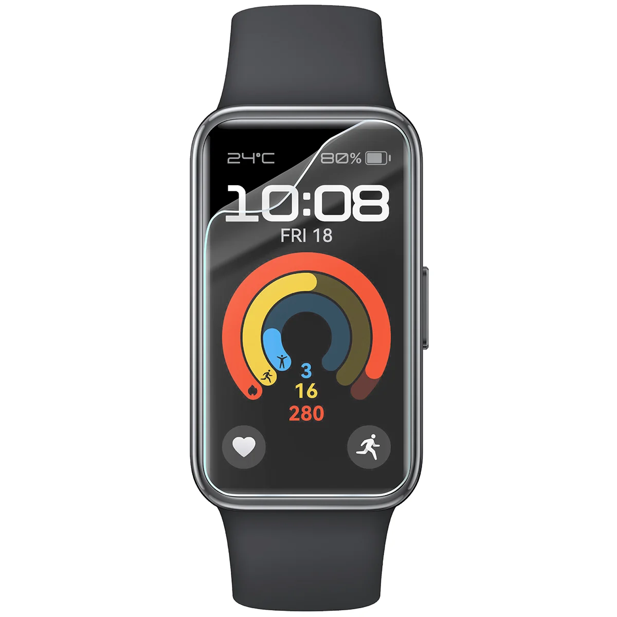 Folia hydrożelowa Bizon Watch Film HydroFlex do Huawei Band 9 na zegarku