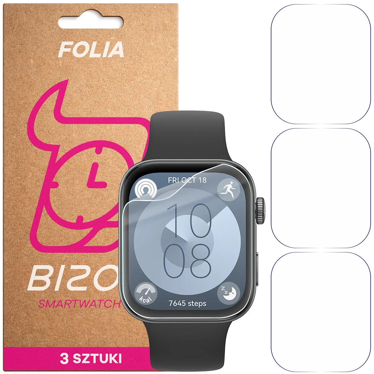 Folia hydrożelowa Bizon Watch Film HydroFlex dla Huawei Watch Fit 3