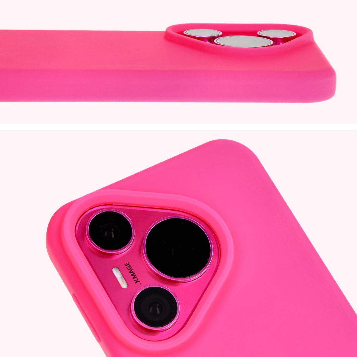 Zbliżenie na wycięcie na obiektywy w etui Bizon Soft Case