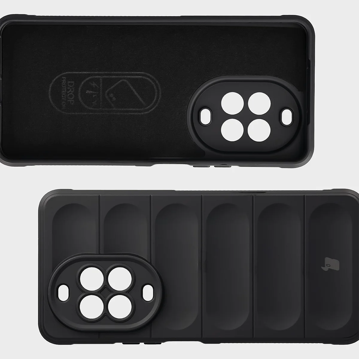 Wyściółka z mikrofibry, wyżłobienia na pleckach i wzmocnione narożniki w etui Bizon Case Tur do Huawei nova 14 Pro