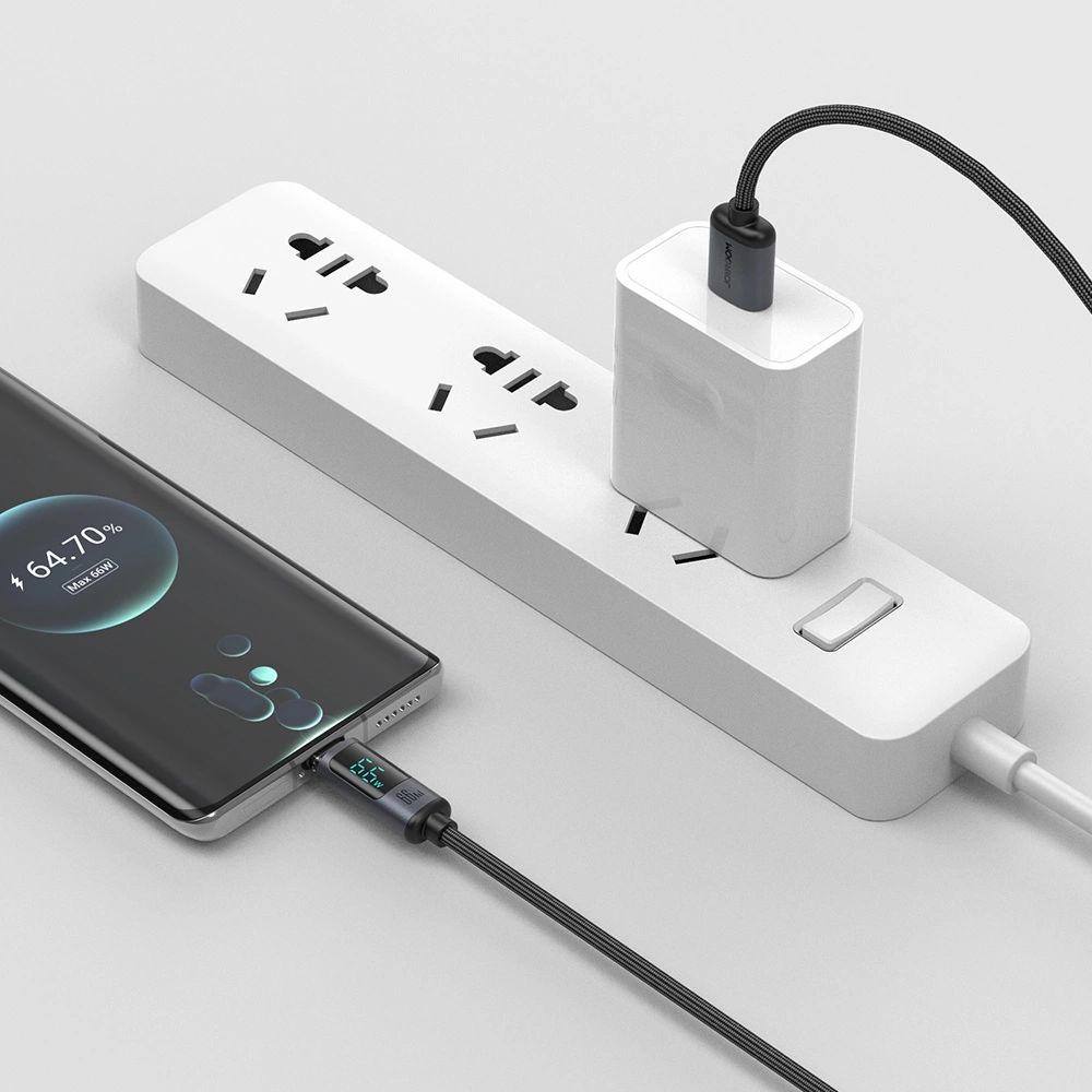 Kabel do ładowania / transmisji danych Joyroom Prism Series USB-A do USB-C, 66W PD, 1.2m, czarny