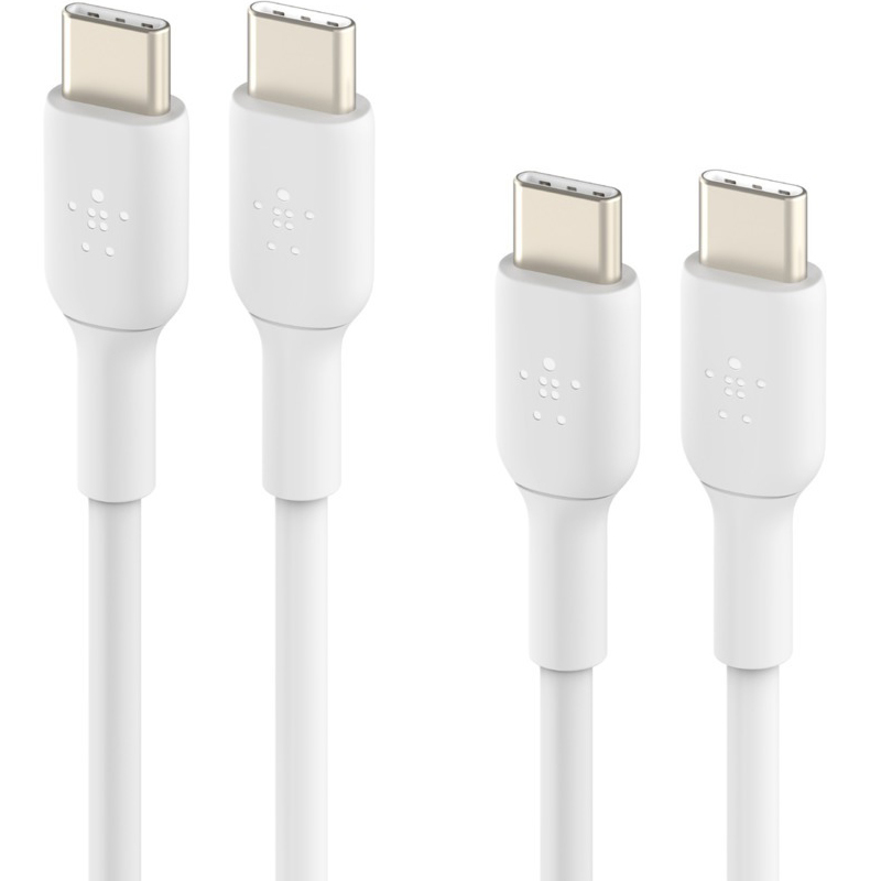 Kabel Belkin Boost Charge PVC 2-Pack, USB-C/USB-C, biały
