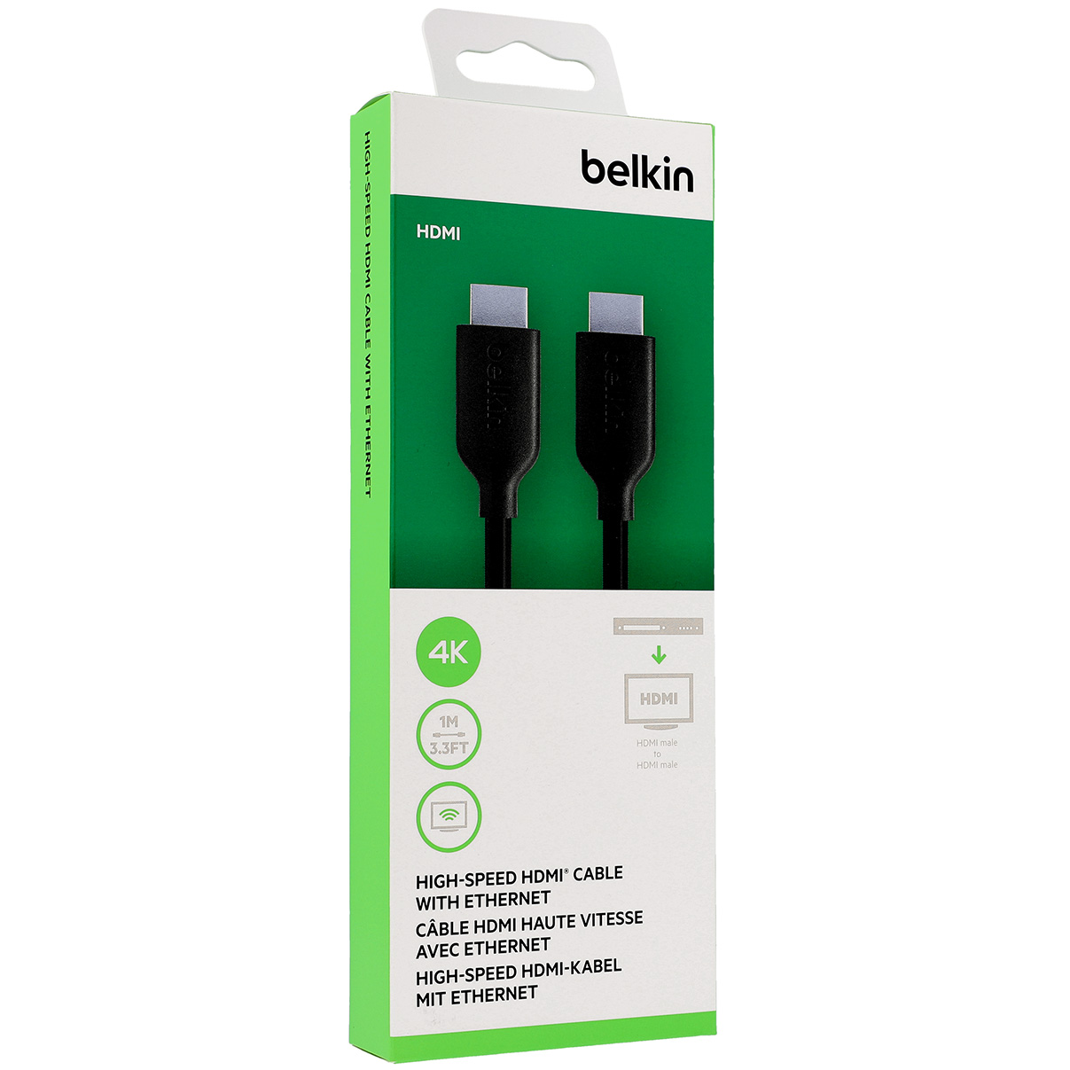 Kabel wideo Belkin High Speed HDMI Cable with Ethernet, 1m, czarny