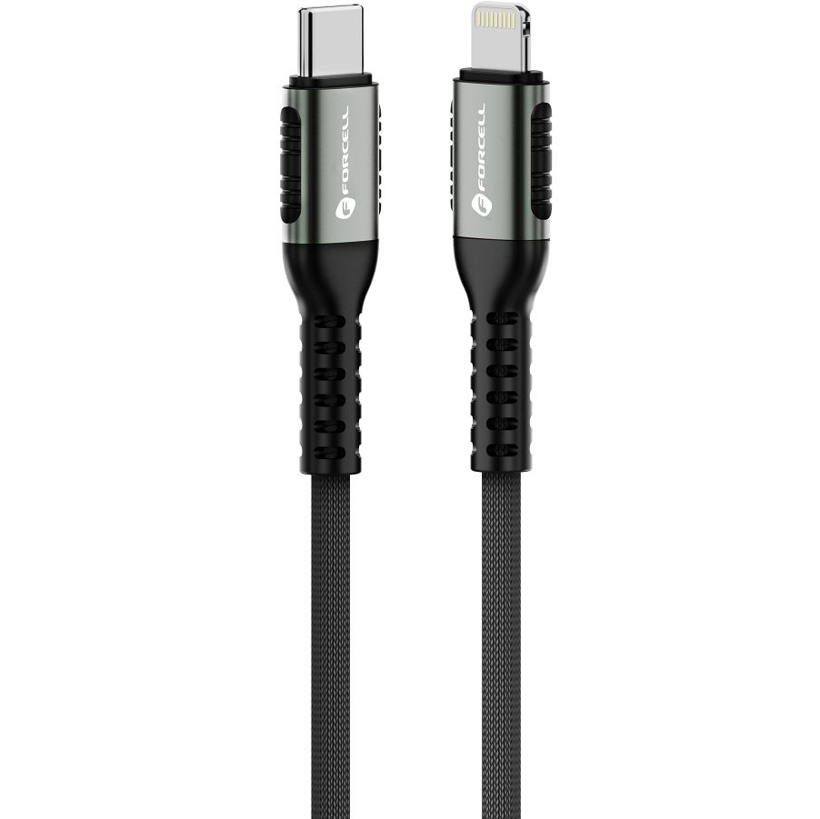 Kabel Forcell F-Energy C259 USB-C do Lightning, 3A, 27W, 1,2 m, czarny