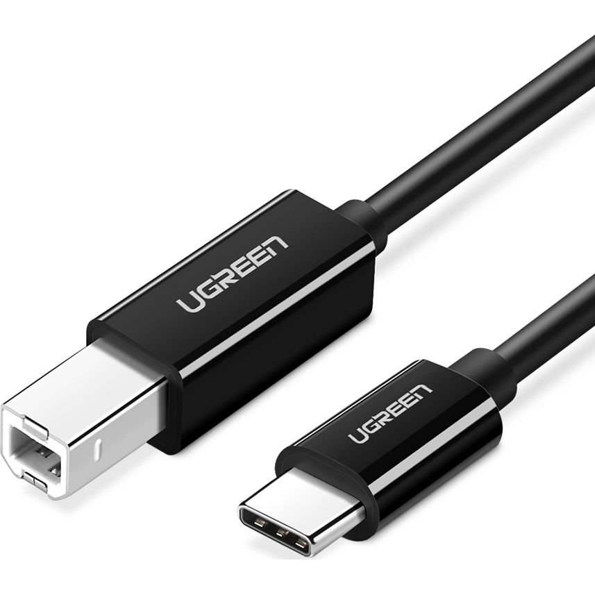 Kabel Ugreen US241 USB-C - USB Typ B do drukarki, 480 Mb/s, 1 m, czarny