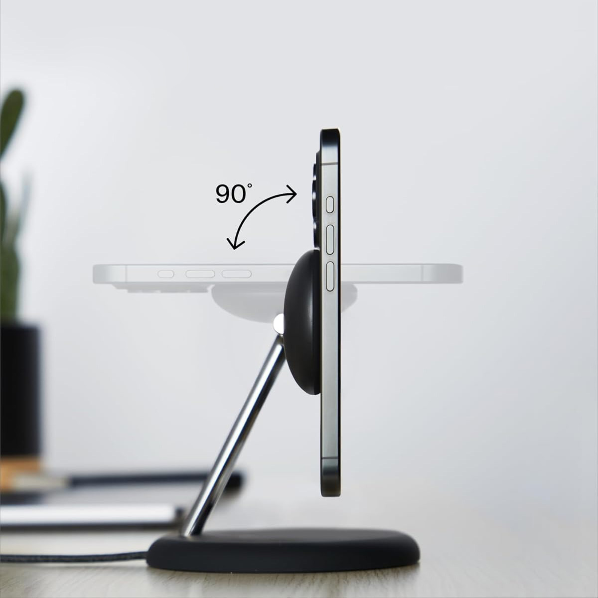 Ładowarka bezprzewodowa, indukcyjna Belkin Boost Charge Pro 3-in-1 Wireless Charger Qi2 MagSafe do Apple iPhone / AirPods / Watch + ładowarka ścienna, czarna