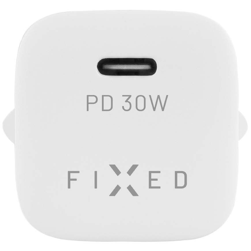 Ładowarka sieciowa Fixed Mini PD Travel Charger USB-C + kabel USB-C, 30 W, biała