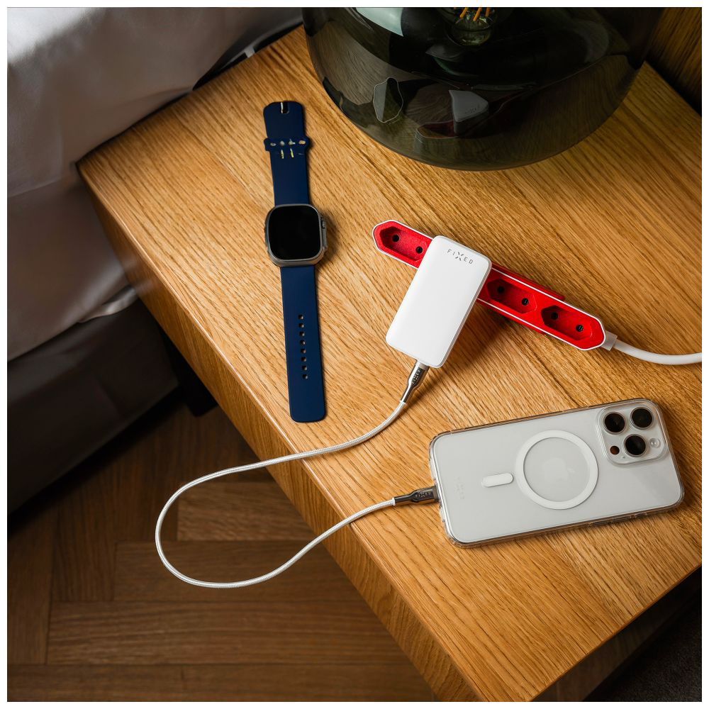 Ładowarka sieciowa Fixed Slim GaN Charger 45W 2x USB-C, biała