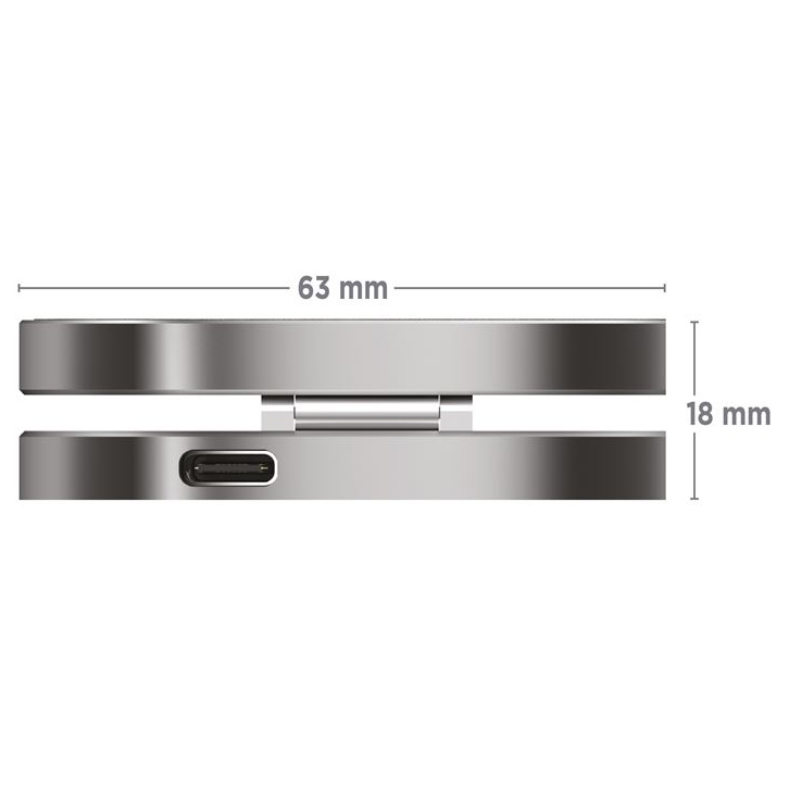 Mobile Origin  TravelCharge PRO, ładowanie przez port USB-C, uniwersalność podróży, szary