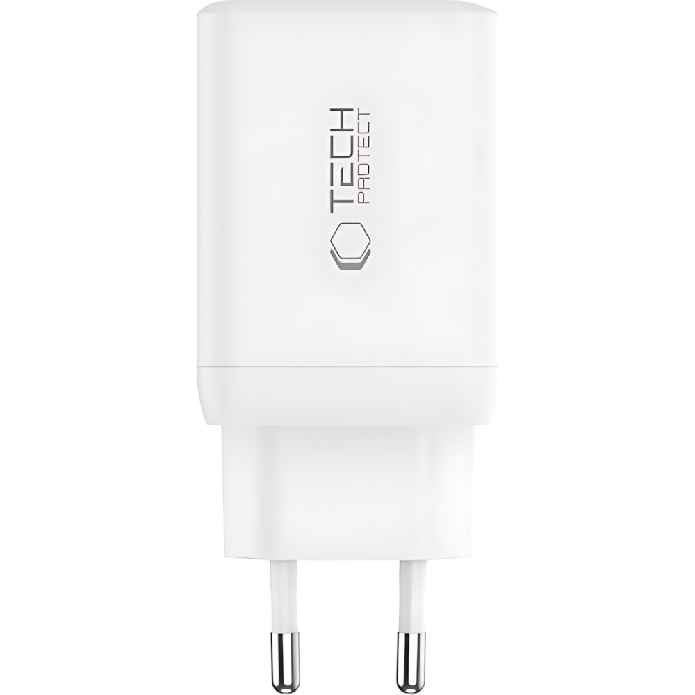 Ładowarka sieciowa Tech-Protect NC45W 2-PORT Network Charger USB-C w kolorze białym + kabel USB-C