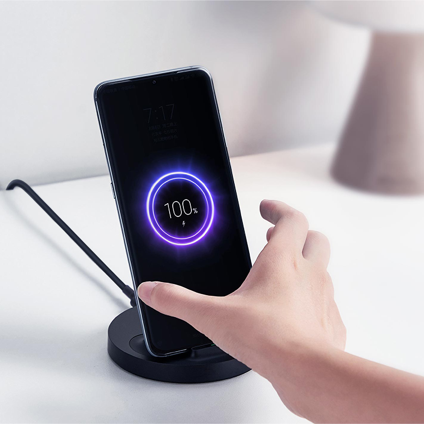 Ładowarka indukcyjna Xiaomi Wireless Charging Stand Qi 20W, czarna