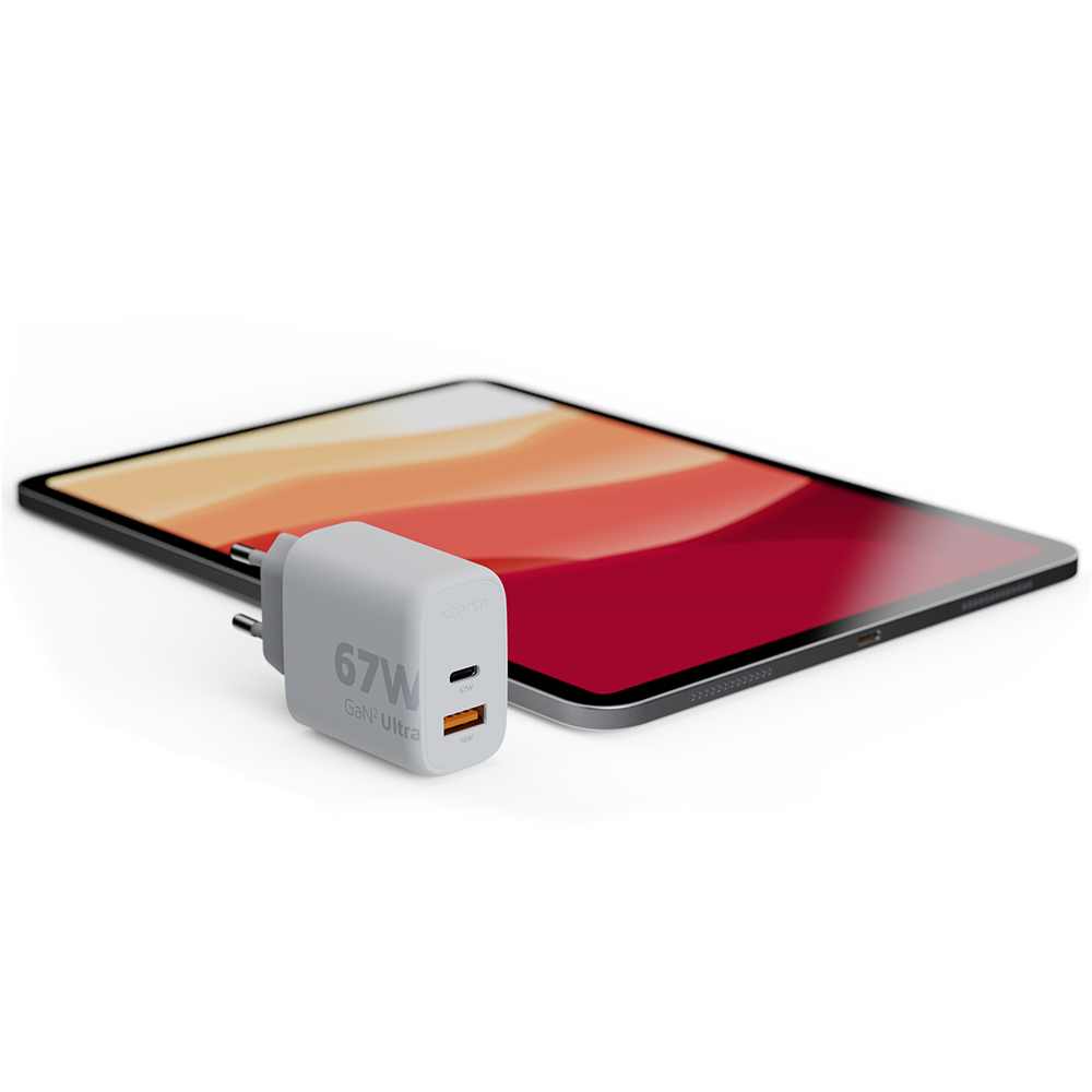 Xtorm Ultra Wall Charger GaN2 67W , uniwersalna ładowarka do laptopów i smartfonów, praktyczna, białe