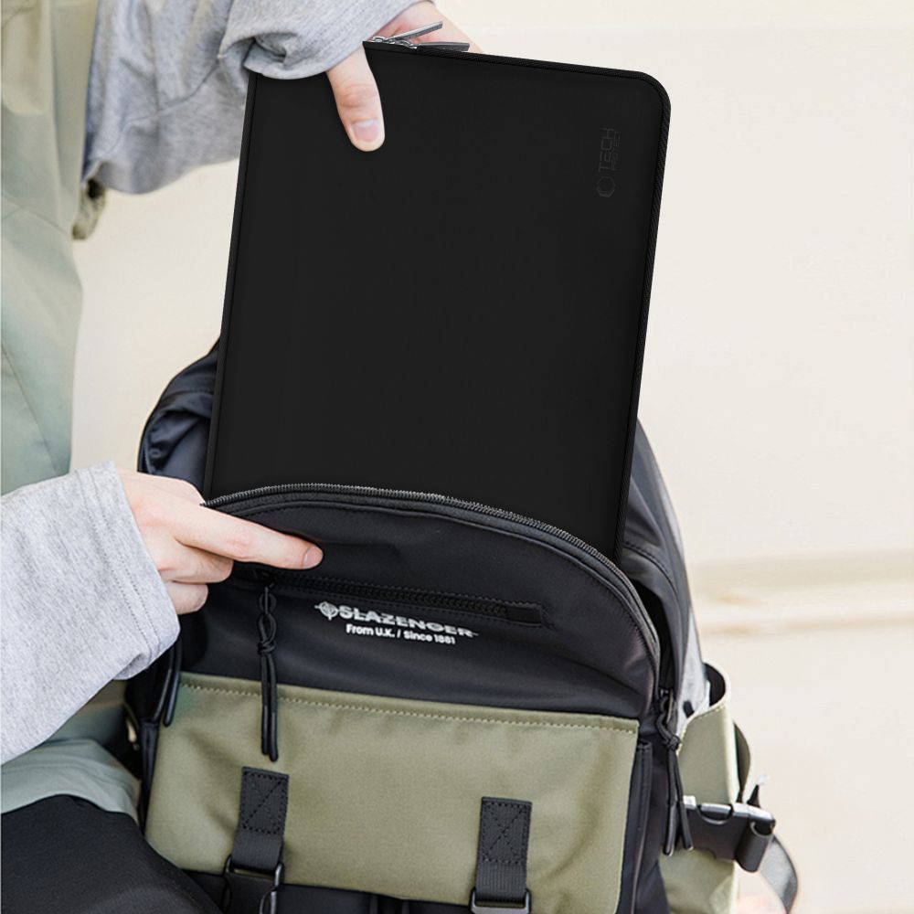 Etui Tech-Protect NeoSlim do laptopów 13 cali i 14 cali, czarne.
