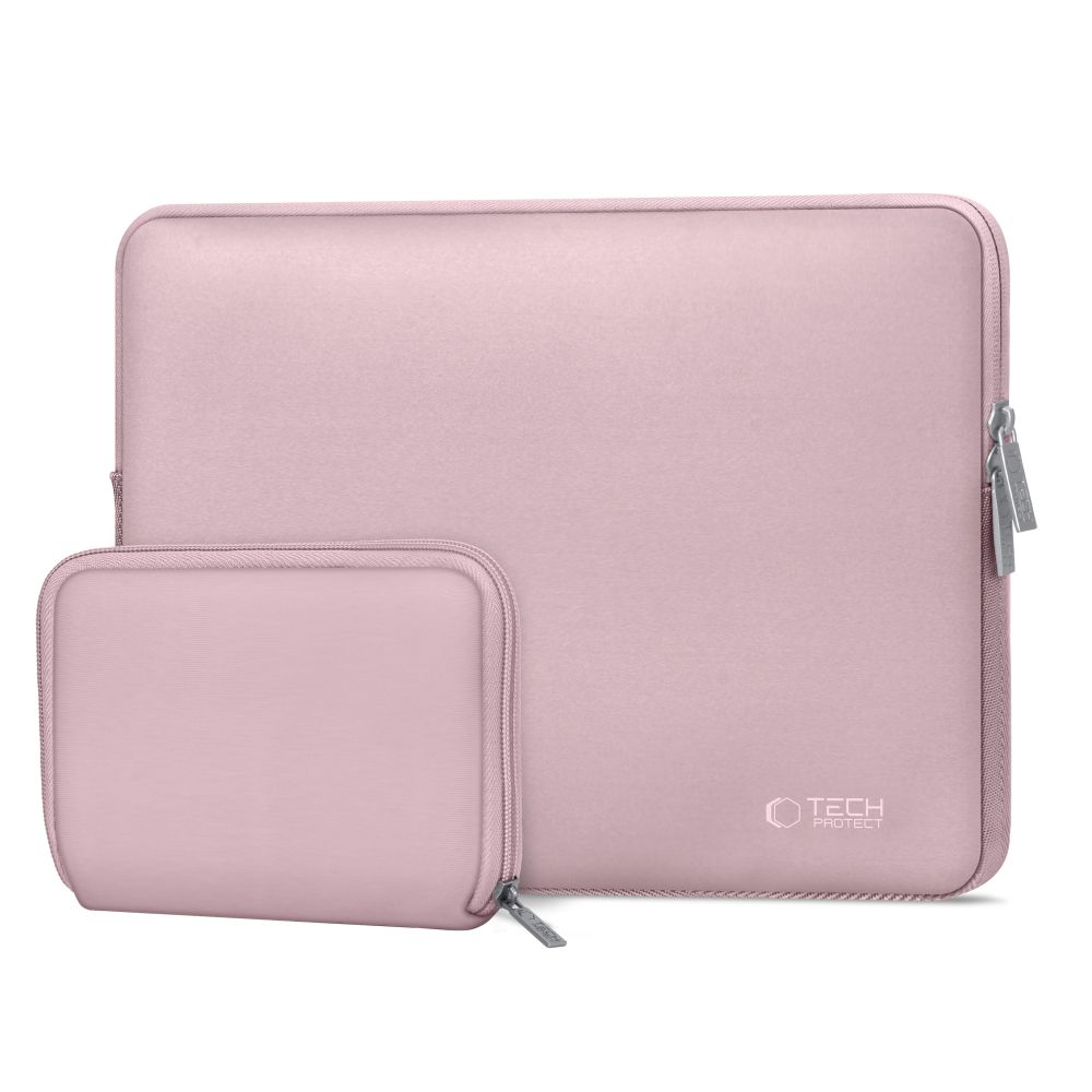 Etui Tech-Protect NeoSlim do laptopów 15 cali i 16 cali, różowe.